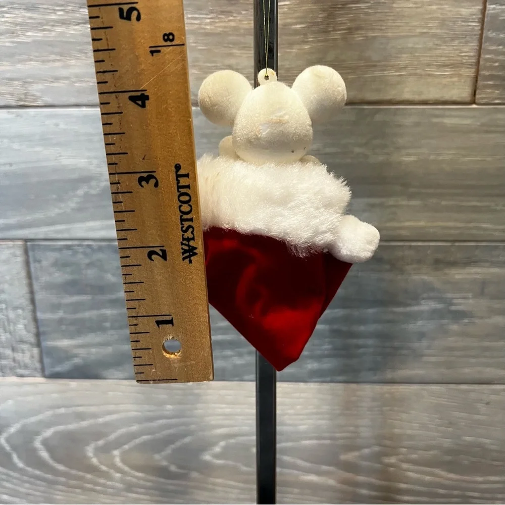 Vintage 1980’s Avon Flocked Peek A Boo Mouse Christmas Tree Ornament‎ Fuzzy